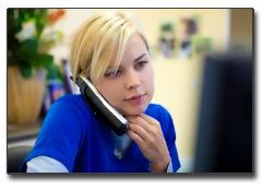 Receptionist Busy 
