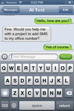 Texting from iPhone